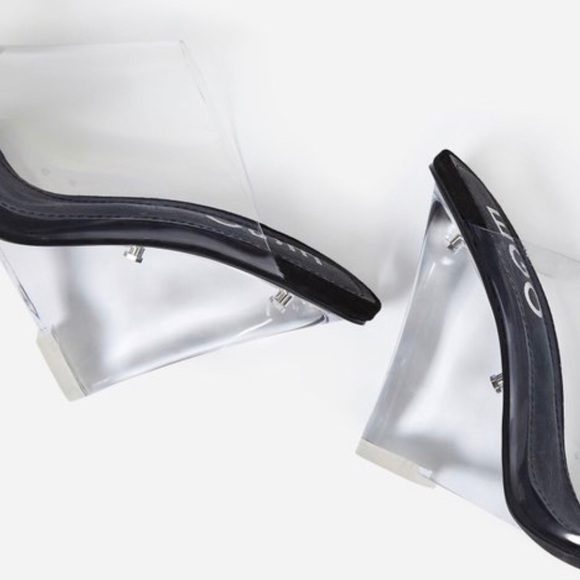‼️BLACK LAST 1‼️Lucite Perspex Clear Wedges Yeezy - Picture 6 of 8